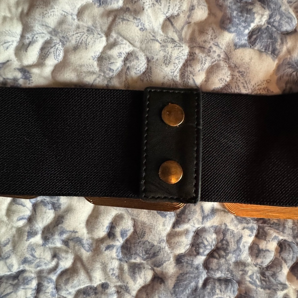 Black Belt with Gold Chain Accent - Picture 7 of 7